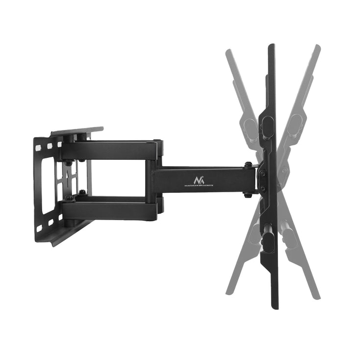 Držák Maclean na TV, max. VESA 600x400, 32-85", 60 kg, horizontální a vertikální nastavení úhlu, profil 65-390 mm, černý, MC-789