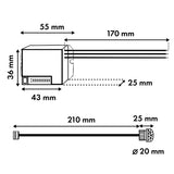 Detektor pohybu Maclean PIR, s externím senzorem, 12-24V DC, 360°, MCE32 V