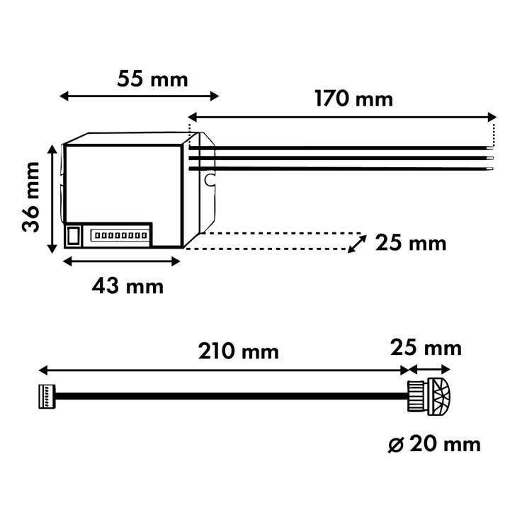 Detektor pohybu Maclean PIR, s externím senzorem, 12-24V DC, 360°, MCE32 V