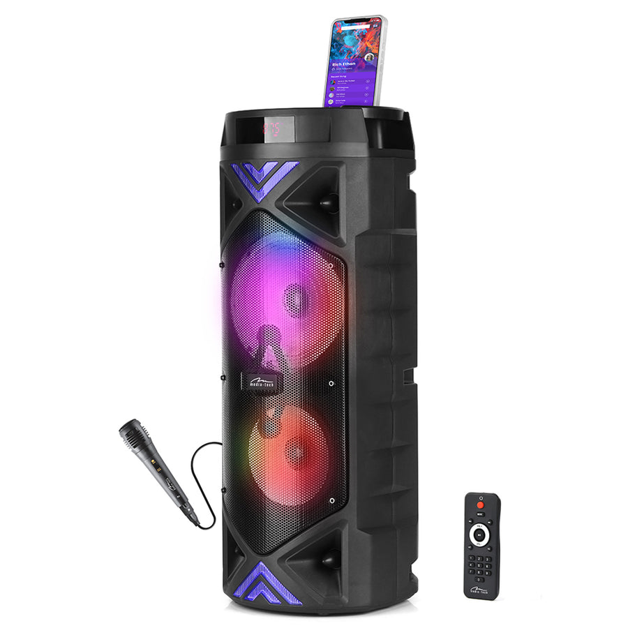 Přenosný reproduktor Media-Tech, karaoke, Bluetooth 5.0, 1400 W, MT3182