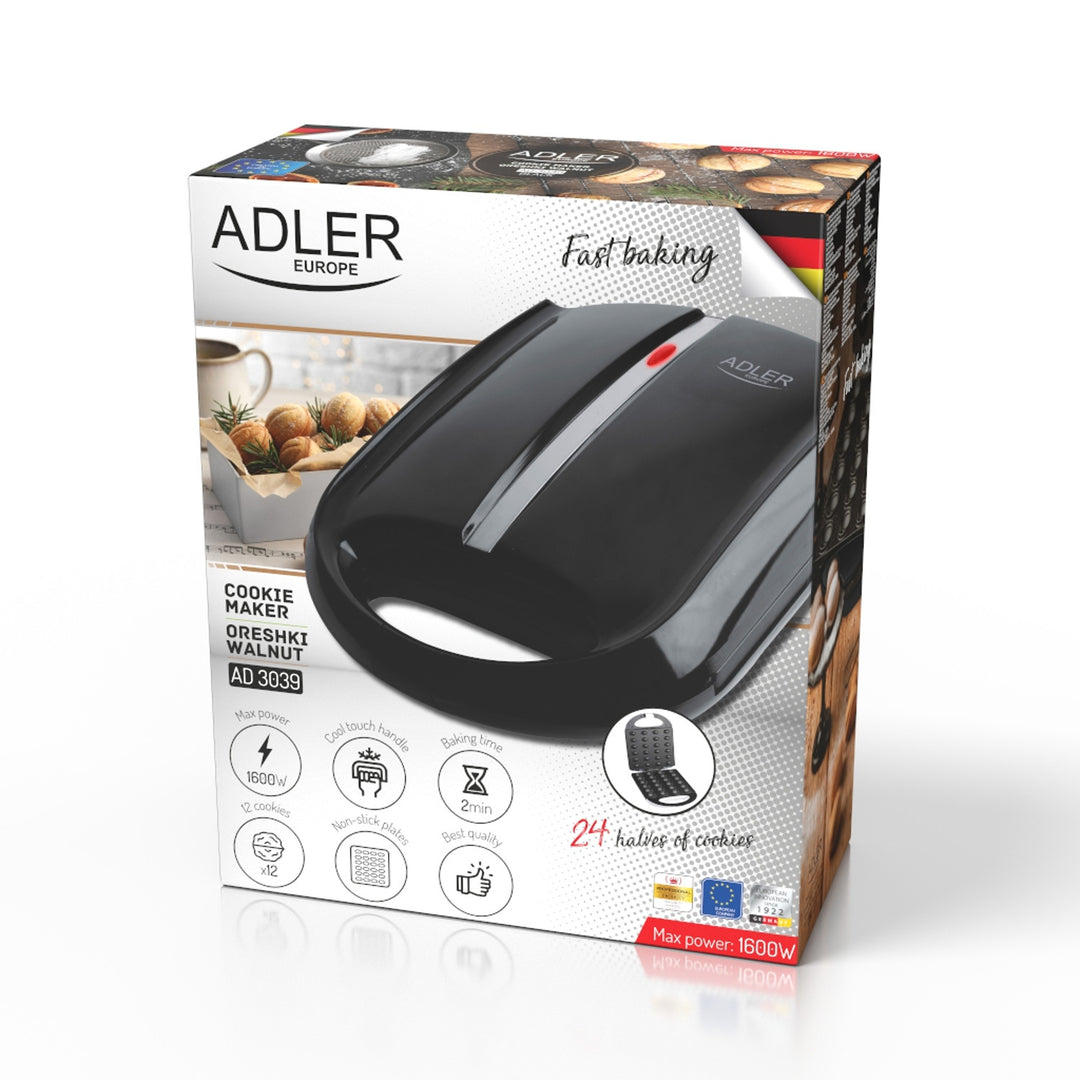 Pražič ořechů Adler, 24 ks, max. 1600 W, černý, AD 3039b