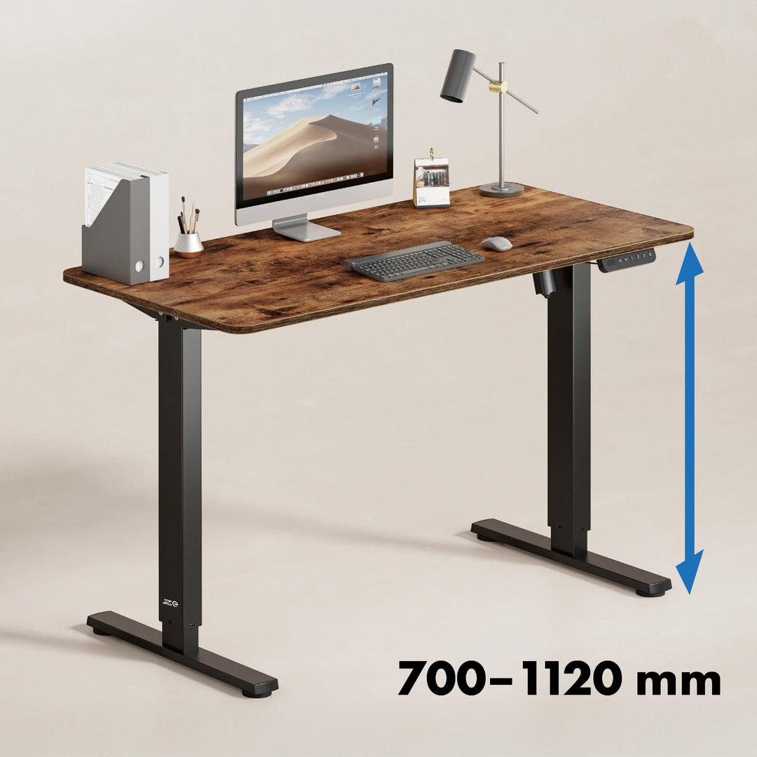 Elektricky výškově nastavitelný stůl Ergo Office, max. výška 1160 mm, max. hmotnost 80 kg, bez desky, černý, ER-400 B