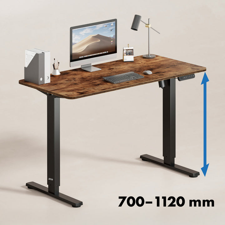 Elektricky výškově nastavitelný stůl Ergo Office, max. výška 1160 mm, max. hmotnost 80 kg, bez desky, černý, ER-400 B
