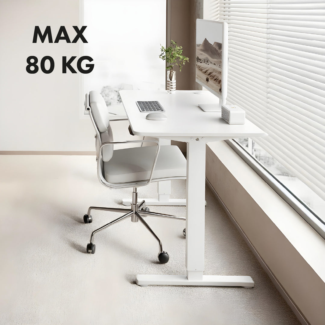 Výškově nastavitelný elektrický stůl Ergo Office, max. výška 1160 mm, max. hmotnost 80 kg, bez desky, bílý, ER-400 W