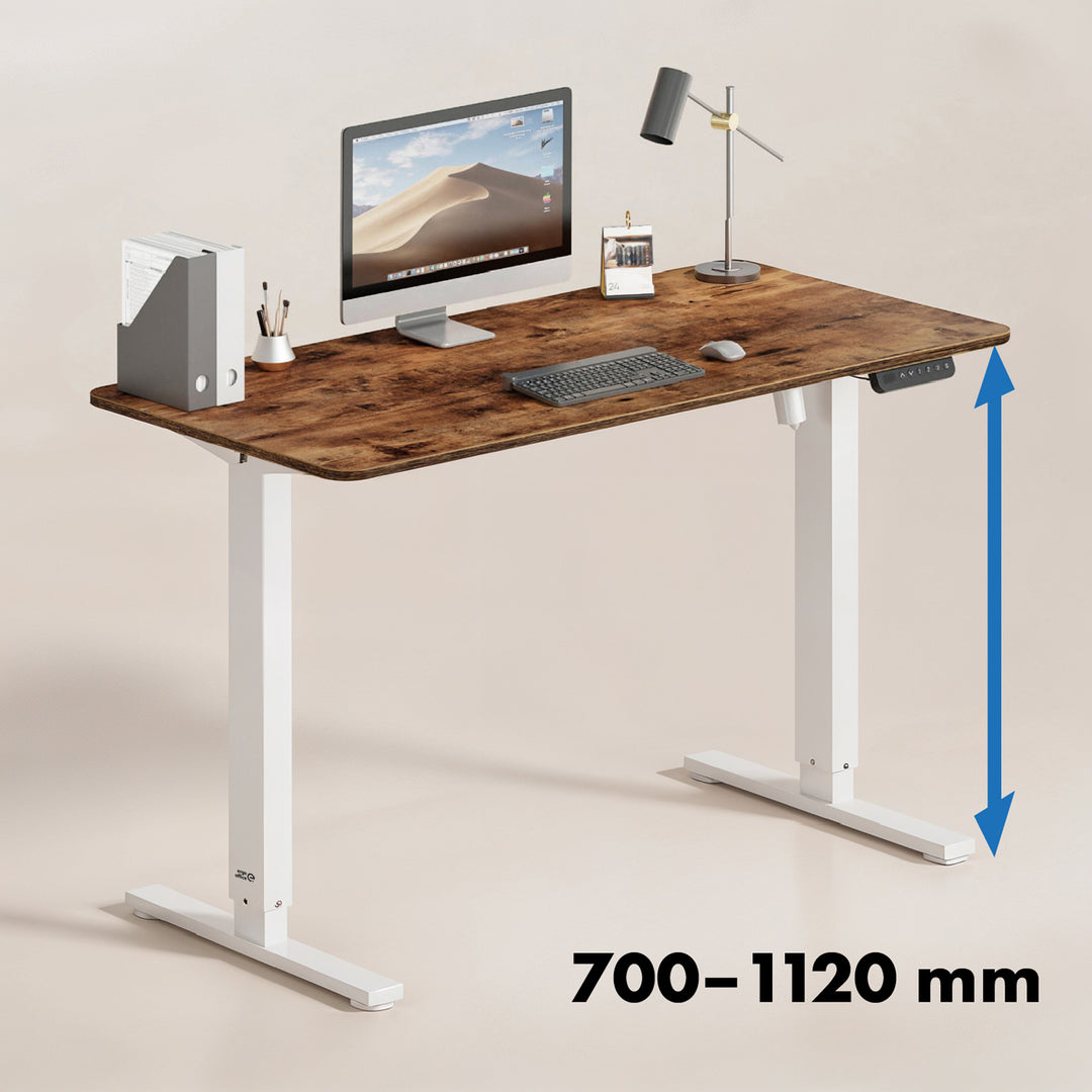 Výškově nastavitelný elektrický stůl Ergo Office, max. výška 1160 mm, max. hmotnost 80 kg, bez desky, bílý, ER-400 W