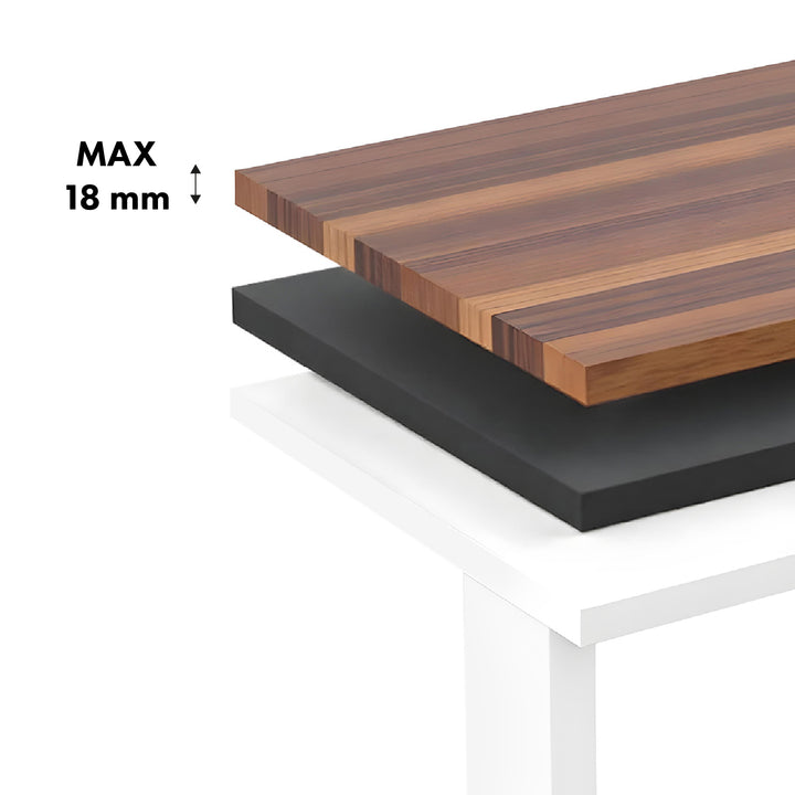 Výškově nastavitelný elektrický stůl Ergo Office, max. výška 1160 mm, max. hmotnost 80 kg, bez desky, bílý, ER-400 W
