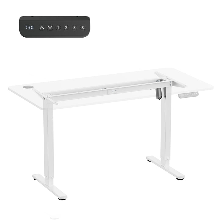 Výškově nastavitelný elektrický stůl Ergo Office, max. výška 1160 mm, max. hmotnost 80 kg, bez desky, bílý, ER-400 W
