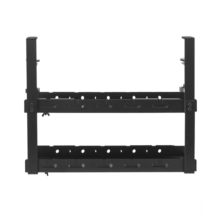 Organizér kabelů Maclean pod stůl, max. zatížení 5 kg, max. 728 mm, 2 úrovně, černý, MC-102 B