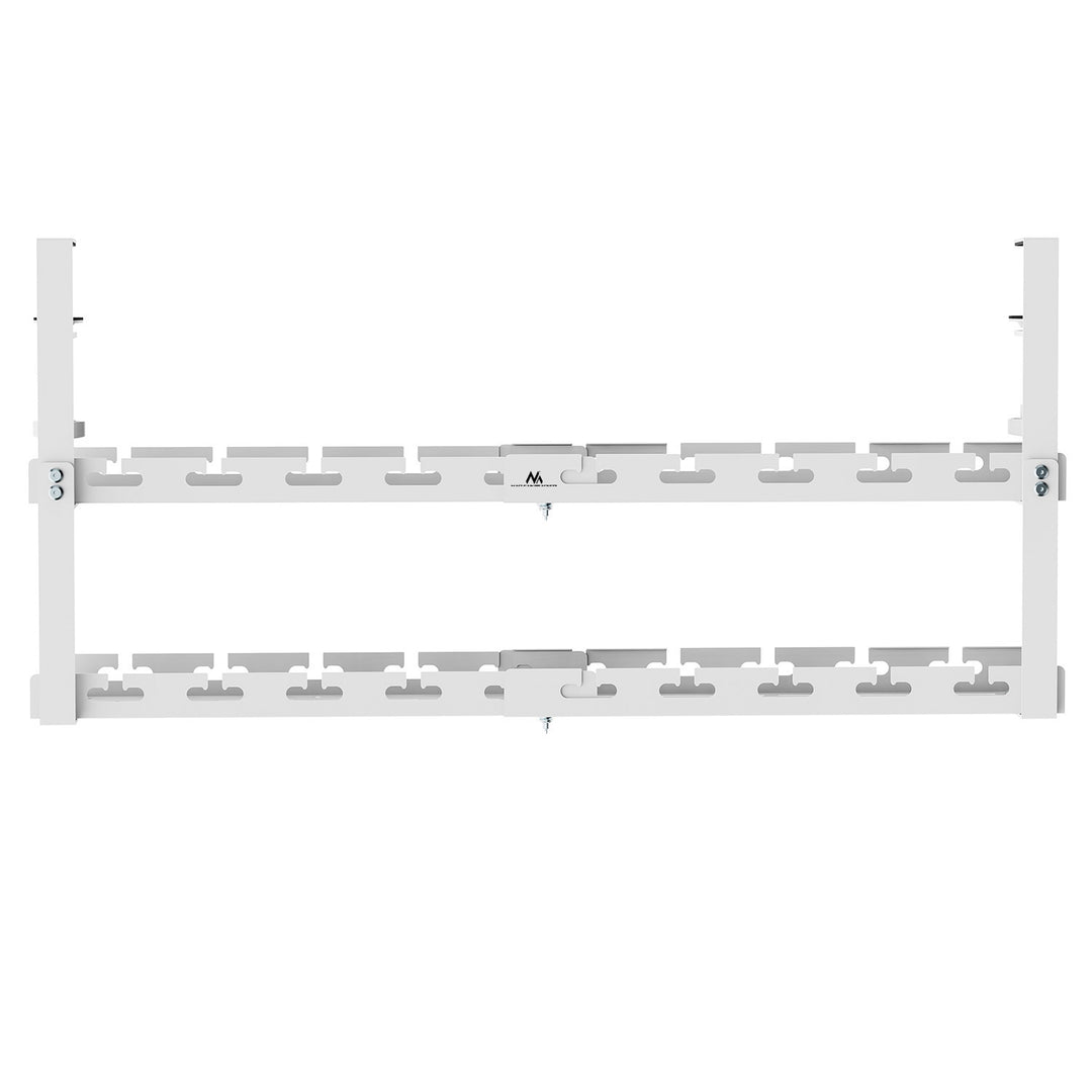 Organizér kabelů Maclean pod stůl, max. zatížení 5 kg, max. 728 mm, 2 úrovně, bílá, MC-102 W