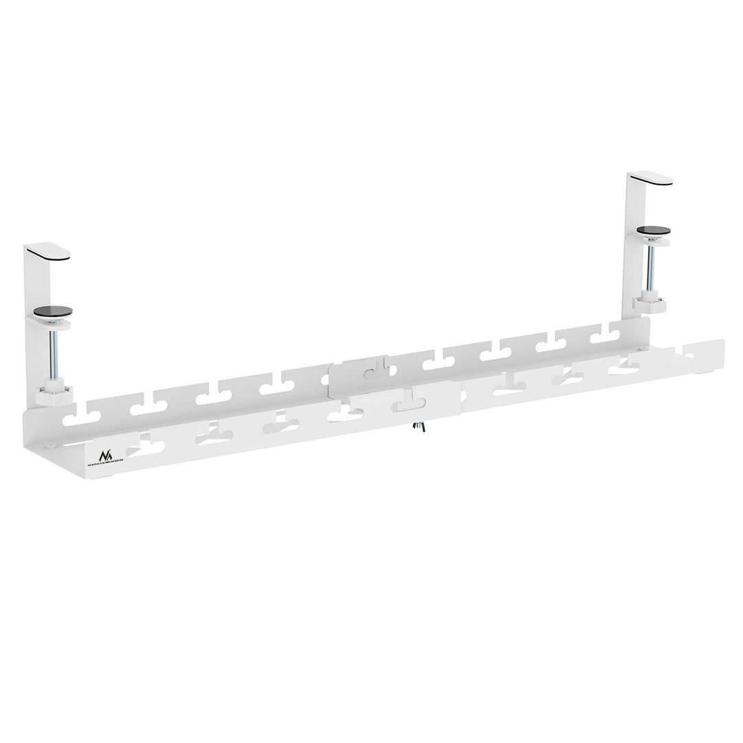 Organizér kabelů Maclean pod stůl, max. zatížení 5 kg, max. 728 mm, bílý, MC-103 W