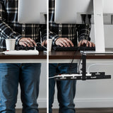 Organizér kabelů Maclean pod stůl, max. zatížení 5 kg, černý, MC-105 B