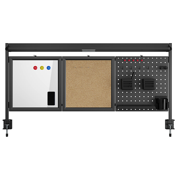 Dělící stůl / organizér Ergo Office, max. zatížení 10 kg, bílá a korková deska, šířka 1250 mm, černý,ER-300 B