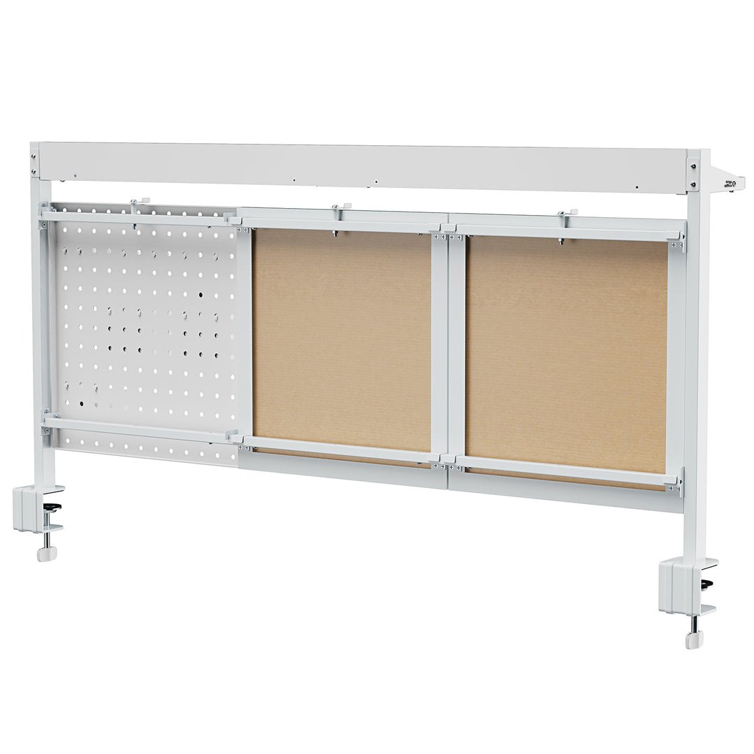 Dělící stůl / organizér Ergo Office, max. zatížení 10 kg, bílý a korková deska, šířka 1250 mm, bílý, ER-300 W