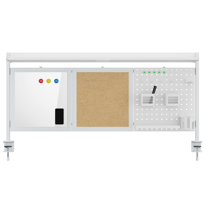 Dělící stůl / organizér Ergo Office, max. zatížení 10 kg, bílý a korková deska, šířka 1250 mm, bílý, ER-300 W