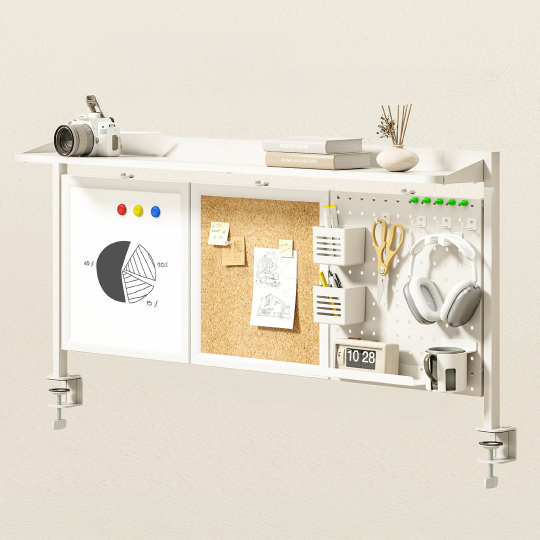 Dělící stůl / organizér Ergo Office, max. zatížení 10 kg, bílý a korková deska, šířka 1250 mm, bílý, ER-300 W