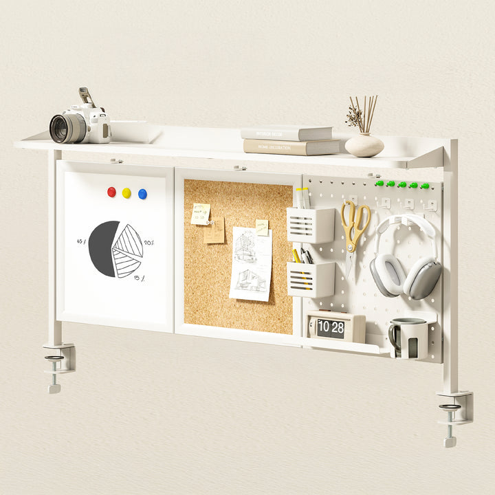 Dělící stůl / organizér Ergo Office, max. zatížení 10 kg, bílý a korková deska, šířka 1250 mm, bílý, ER-300 W