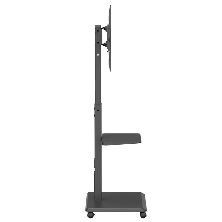 TV stojan / vozík Ergo-Office, max. zatížení 50 kg / 5 kg police, max. VESA 600x400, vestavěná napájecí lišta, černá, ER-304 B