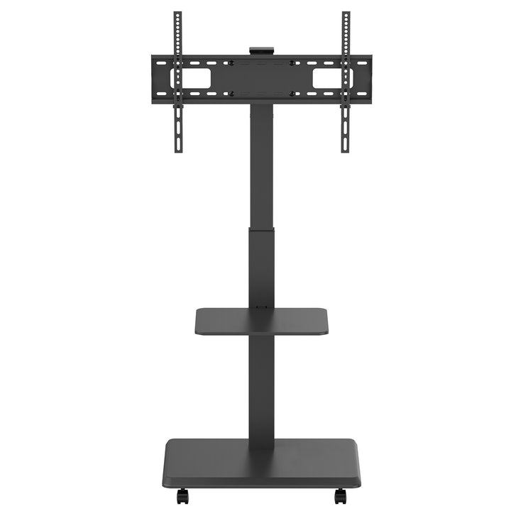 TV stojan / vozík Ergo-Office, max. zatížení 50 kg / 5 kg police, max. VESA 600x400, vestavěná napájecí lišta, černá, ER-304 B