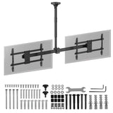 Stropní držák Maclean pro dva televizory, max. zatížení 2x40 kg, 34-60", max. VESA 600x400, MC-111 B