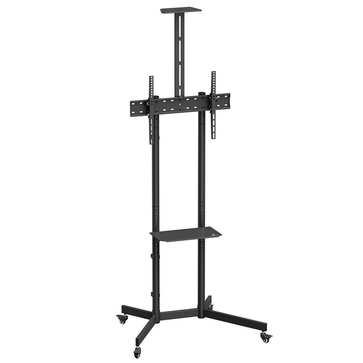 Maclean TV stojan / vozík, police na kameru, na kolečkách, 37-70", max. zatížení 45kg/5kg police, max. VESA 600x400, MC-113 B
