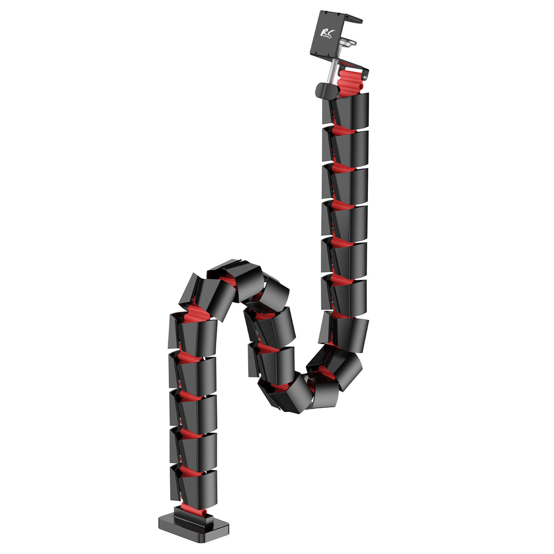 Stolní organizér kabelů Nano RS / mřížka na kabely, 1345 mm, černá a červená, RS125