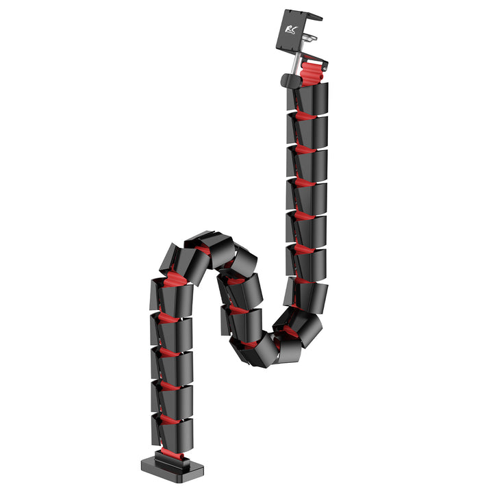 Stolní organizér kabelů Nano RS / mřížka na kabely, 1345 mm, černá a červená, RS125