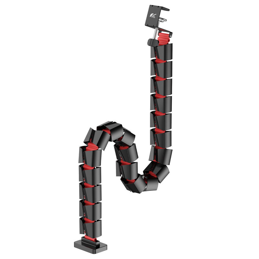 Stolní organizér kabelů Nano RS / mřížka na kabely, 1345 mm, černá a červená, RS125