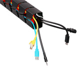 Stolní organizér kabelů Nano RS / mřížka na kabely, 1345 mm, černá a červená, RS125