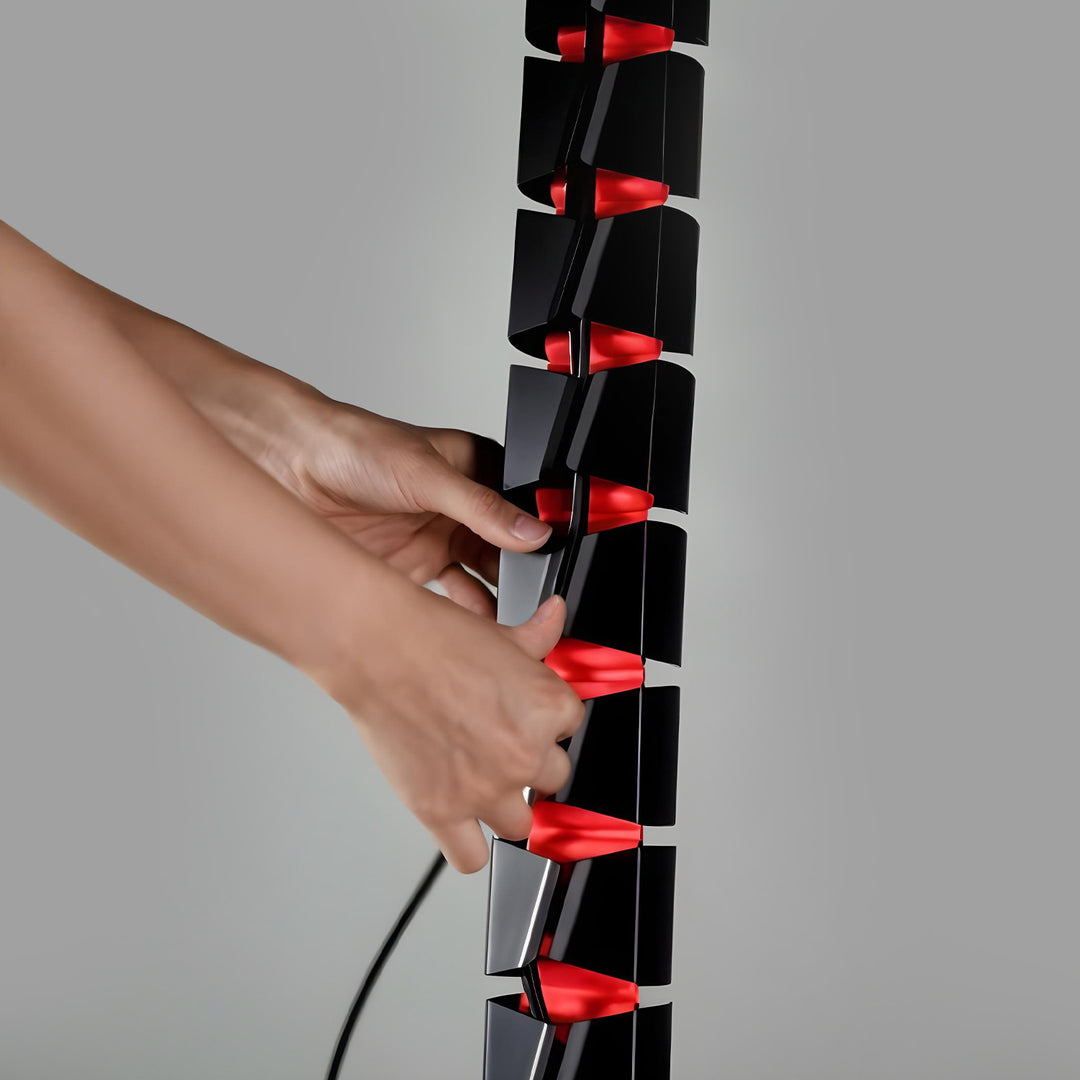 Stolní organizér kabelů Nano RS / mřížka na kabely, 1345 mm, černá a červená, RS125