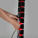 Stolní organizér kabelů Nano RS / mřížka na kabely, 1345 mm, černá a červená, RS125