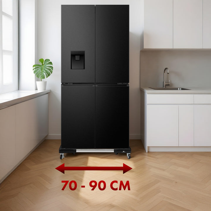 Pojízdný stojan na pračku Maclean, s aretací koleček, šířka 700-900 mm, univerzální, do 200 kg, MC-119 B