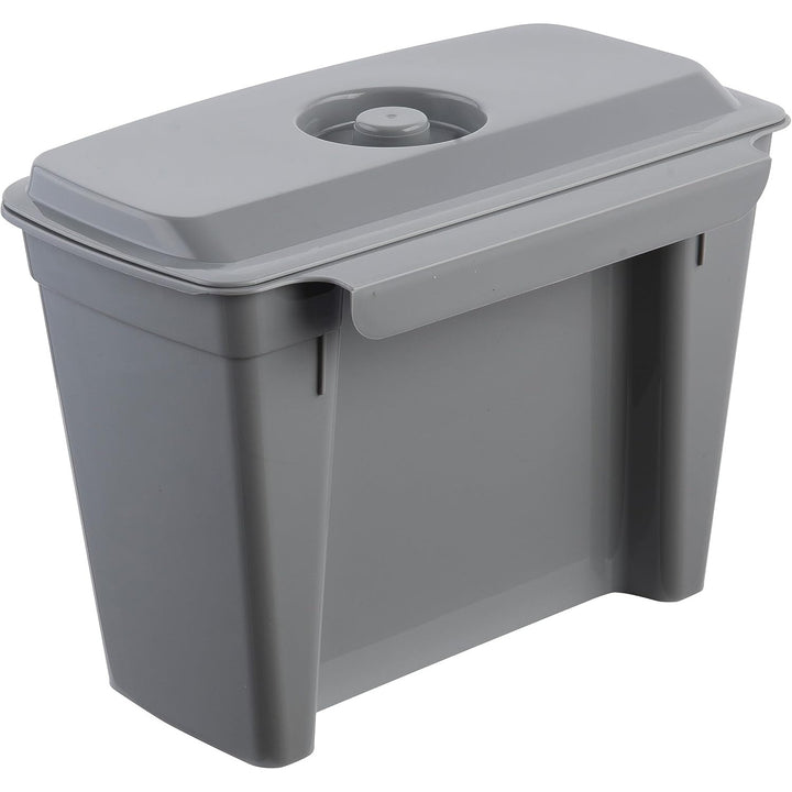 Koš na odpadky Keeeper, závěsný, s víkem, 4 l, šedý, Milan