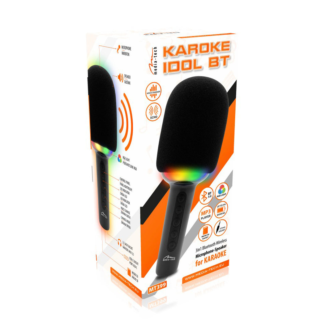 Karaoke mikrofon s Bluetooth reproduktorem KARAOKE IDOL BT Media-Tech MT399