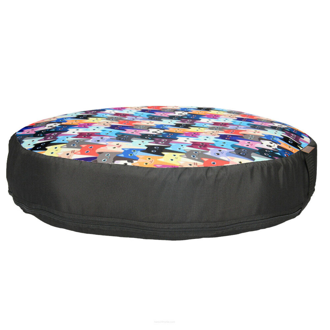 Pelíšek pro kočky Bertoni, vložka na granule, průměr 50 cm, vzor mňoukání, EE130