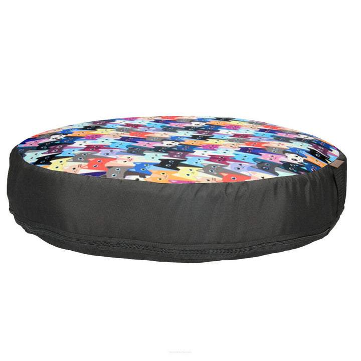 Pelíšek pro kočky Bertoni, vložka na granule, průměr 50 cm, vzor mňoukání, EE130