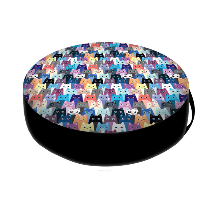 Pelíšek pro kočky Bertoni, vložka na granule, průměr 50 cm, vzor mňoukání, EE130