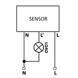 Senzor Maclean PIR s krátkým dosahem, dosah 5-6 cm, zapuštěná krabice, max. zátěž 1200 W, MCE313 B, 4 ks
