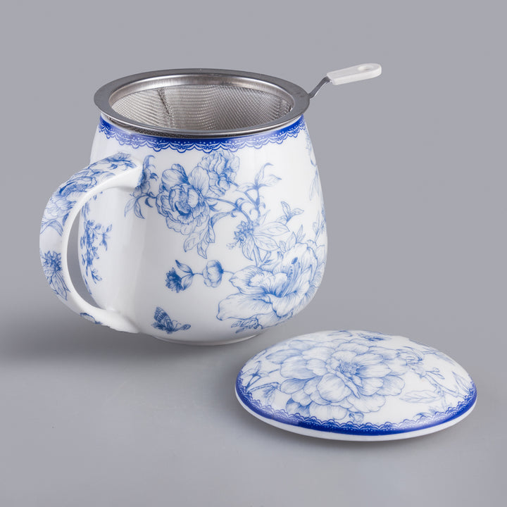 Elegantní porcelánový hrnek s vařičem inspirovaný uměním