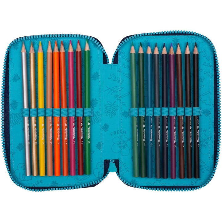 Tříkomorový penál CoolPack s příslušenstvím JUMPER 3 STITCH