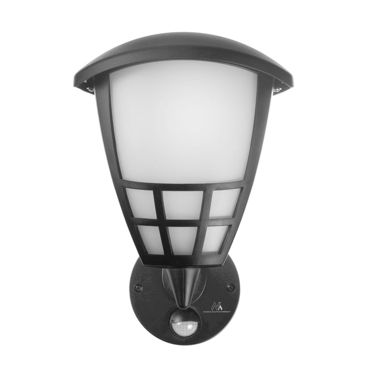 Nástěnné svítidlo 1xE27 s čidlem Maclean, infračervené čidlo, max. zátěž 60W, IP65, barva šedá, MCE518 GR + LED žárovka E27, 6W 230V Maclean Energy MCE267 WW teplá bílá 3000Klm 720lm retro edison dekorativní