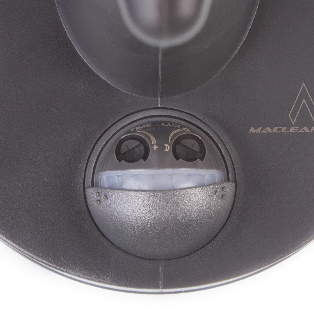 Nástěnné svítidlo 1xE27 s čidlem Maclean, infračervené čidlo, max. zátěž 60W, IP65, barva šedá, MCE518 GR + LED žárovka E27, 6W 230V Maclean Energy MCE267 WW teplá bílá 3000Klm 720lm retro edison dekorativní