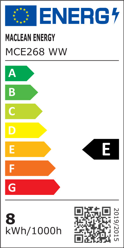 Nástěnné svítidlo 1xE27 s čidlem Maclean, infračervené čidlo, max. zátěž 60W, IP65, černé, MCE518 B + LED žárovka E27, 8W 230V Maclean Energy MCE268 WW teplá bílá 3000K 1055lm retro edison dekorativní