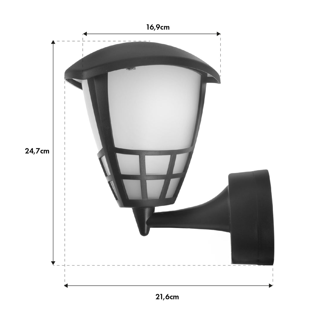 Nástěnné svítidlo 1xE27 Maclean, max. zátěž 60W, IP65, černá, MCE519 B + LED žárovka E27, 6W 230V Maclean Energy MCE267 WW teplá bílá 3000K 720lm retro dekorativní edisonka