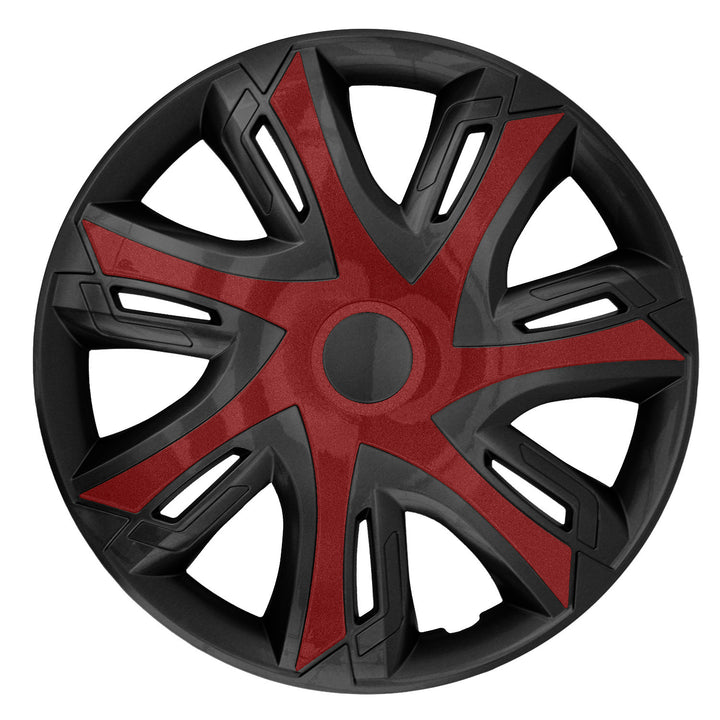 Disky NRM N-Power 15'' dvoubarevné bordó/černé/karmínové kryty nábojů 4 ks.