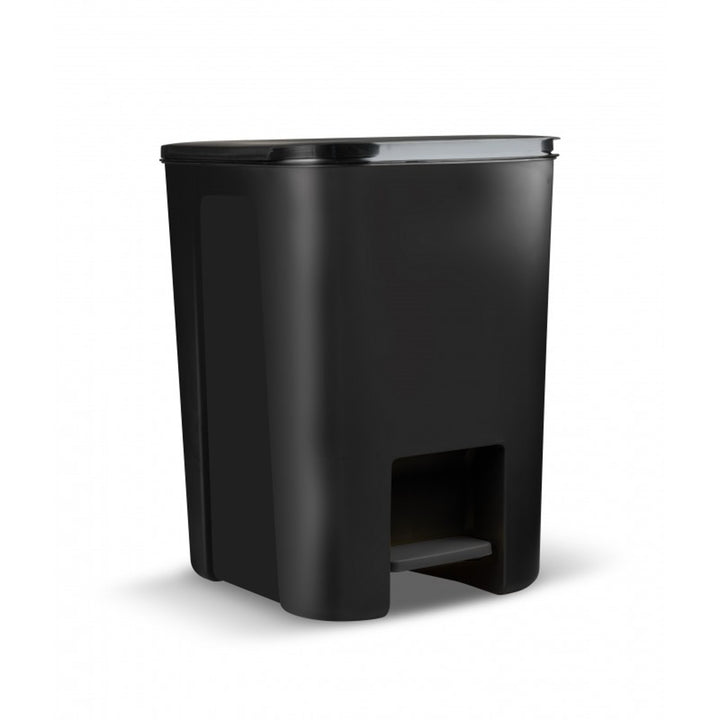 Odpadkový koš Practic, s pedálem, černý, 25 l, 10104699