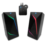 Herní reproduktory 2.0 s Bluetooth, barevné RGB LED podsvícení Media-Tech COBRA PRO URION 2.0 MT3172
