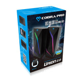 Herní reproduktory 2.0 s Bluetooth, barevné RGB LED podsvícení Media-Tech COBRA PRO URION 2.0 MT3172