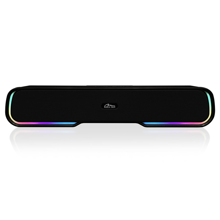 Přenosný reproduktor Bluetooth soundbar, vícebarevné podsvícení RGB, RMS 10 W, PMPO 450 W, FM rádio, MP3. AUX, vestavěná dobíjecí baterie, Media-Tech PHANTOM BT.