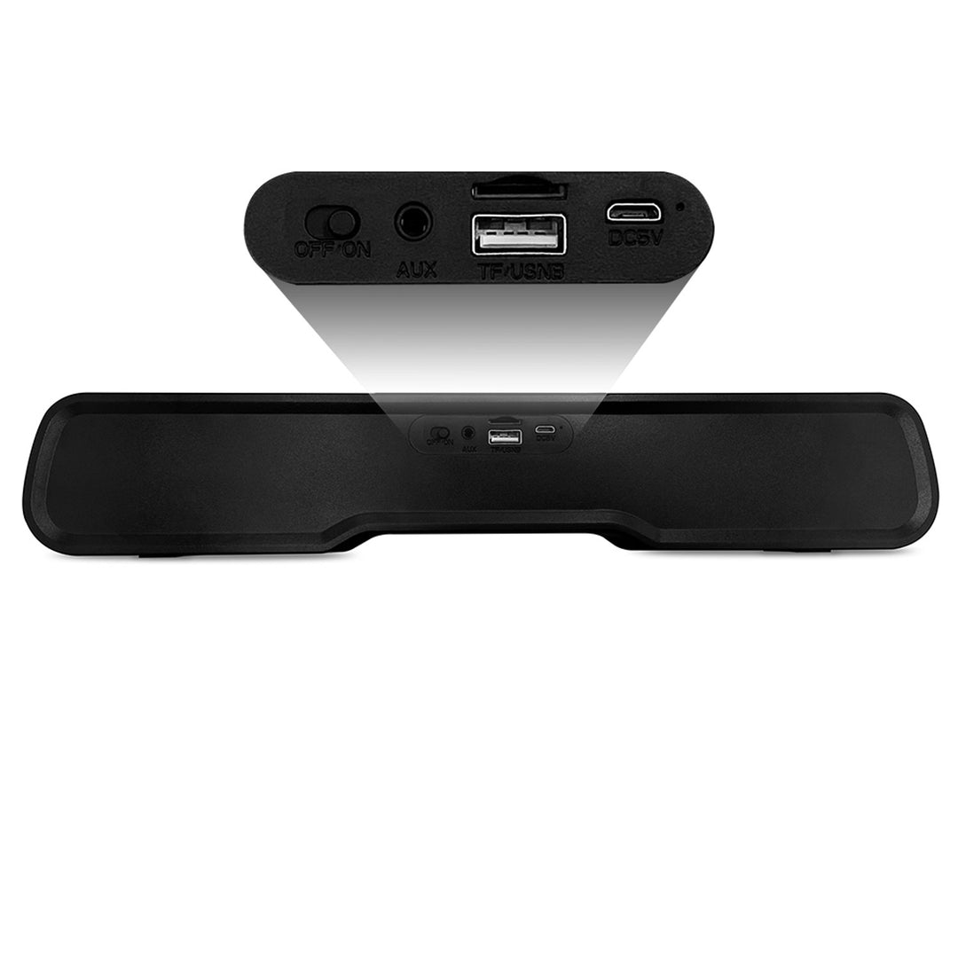 Přenosný reproduktor Bluetooth soundbar, vícebarevné podsvícení RGB, RMS 10 W, PMPO 450 W, FM rádio, MP3. AUX, vestavěná dobíjecí baterie, Media-Tech PHANTOM BT.