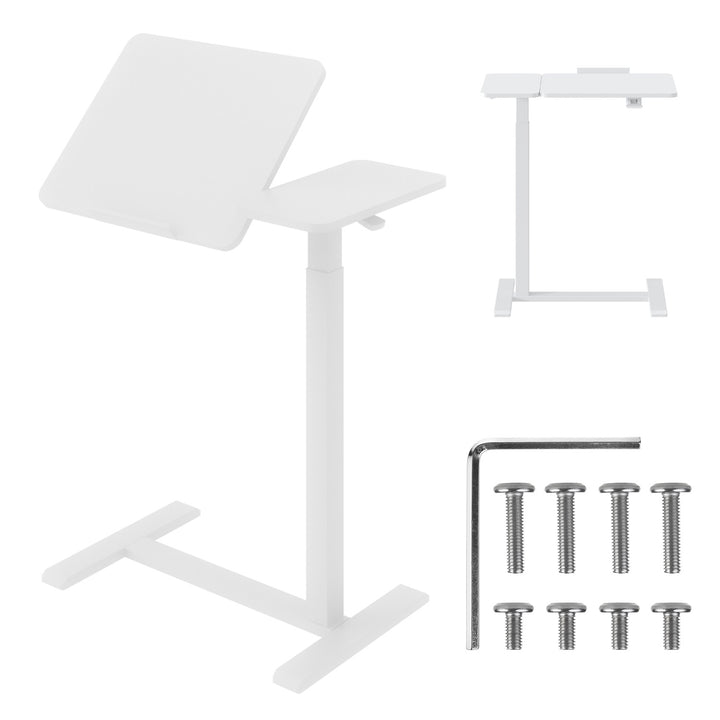 Mobilní stojan na psací stůl/notebook Maclean, bílý, výškově nastavitelný 76-109 cm, max. 30 kg , MC-120 W